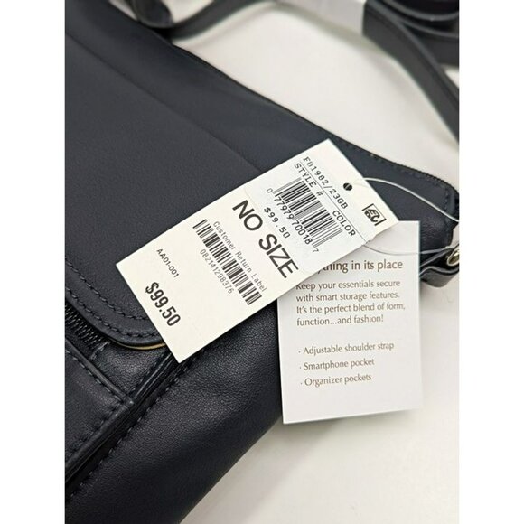 Giani Bernini Venice Women's Nappa Crossbody in Dark Navy (MSRP $100) - Picture 9 of 9